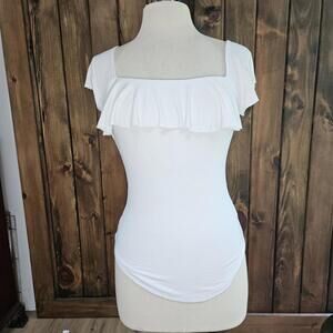 Free People top, ruffle flutter sleeves size medium